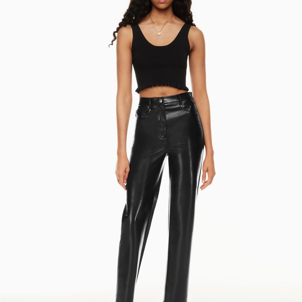 Aritzia Melina High rise leather pants